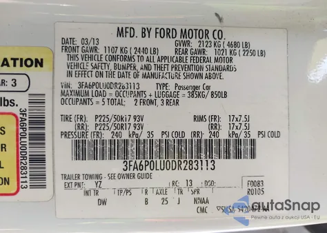 2013 Ford Fusion Hybrid Se from USA, damaged, VIN 3FA6P0LU0DR283113